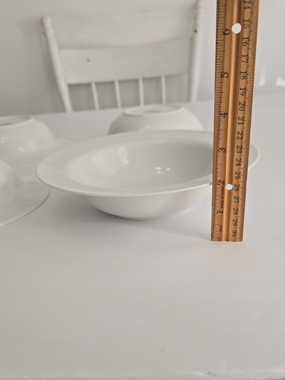 Pier 1 Imports Set Of 4 Luminous White Porcelain Soup Pasta Bowls - Picture 16 of 16